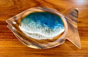 Fish Resin Ocean Wooden Bowl
