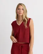 Boucle Knit V Neck Sweater Vest