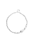 Collier argenté aux gouttes reliées
