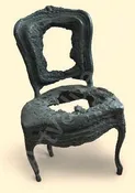 Arman ‘Uncomfortable’ 1984 burnt chair, cast in bronze