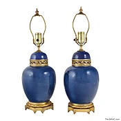 A Fine Pair of French Ormolu-Mounted Vase Lamps