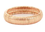 Addi - Wide Band Stretch Bracelet (Brushed Gold)