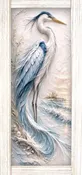 12x24 Blue Heron Relief style1 A-12-604-112