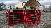 100' x 200' Red Economy Horse Riding Arena, 48 Panels with 2 Walk-Thrus