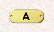 Letter Tags (26pcs) - Gold Background - Oval - .625" x 1.625"