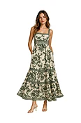 The Anna Tiered Linen Maxi Dress