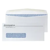 Custom #10 Window Envelopes with Security Tint, 4 1/8" x 9 1/2", 24# White Wove, 1 Standard Ink, 250 / Pack