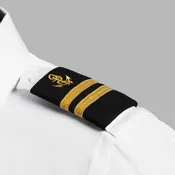 Epaulets - Black and Gold - 2 Stripe - Anchor