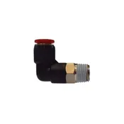 10mm x 1/4″ BSPT Swivel Elbow Adapter – 90° Push-In Tube x BSPT Composite Fitting