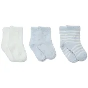 Barefoot Dreams Infant CozyChic Lite® Socks 3-Pack - Blue/Pearl