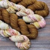 Gilded Lily & Gold Pressed Flowers Shawl Yarn Pack