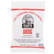 CLAEYS OLD FASHIONED HARD CANDIES NATURAL ANISE 6 OZ PEG BAG