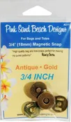 Magnetic Purse Snap - Antique Gold 3/4in (18mm)
