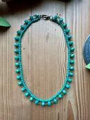 Boho Bloom Sparkling Turquoise Toned Necklace
