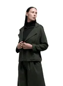 Atlas Hooded Jacket - Olive Herringbone