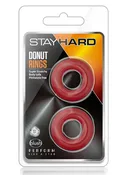 BL STAY HARD DONUT RINGS RED 2PK