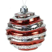 100MM ANIQUE LOOK GROOVE BALL ORNAMT