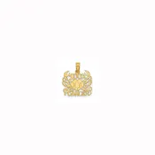 100% Cancer Pendant (14K)