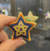 A Wee Bit Bigger Rainbow Star — Bead Soup