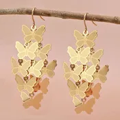 Butterfly Flurry Gold Earrings