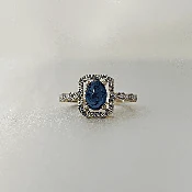 10K Gold Josephine Sapphire Diamond Ring