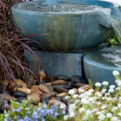 SPILLWAY BOWL STAND - PATINA - 6" H (15 CM)