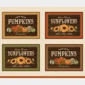 Autumn Homestead - Pumpkin Placemat Multi Panel