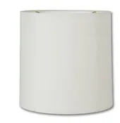 Deep Drum Hardback Lamp Shades - Ivory Color, Microfiber Chiffon Material, Brass Plated Washer Fitter (06896i)