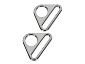 1.5" Triangle Ring - Nickel - Set of Two