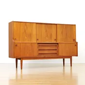Large Mid Century Tall Highboard Credenza by Johannes Andersen