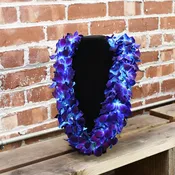 Tinted Blue Leis — Oakland Flower Market