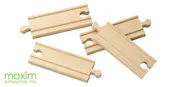 4 Inch Straight Wooden Train Track - 4 Pieces