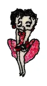 Vintage Betty Boop Cartoon Character - Sequins and Beads 5" x 2.5"