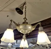Grey enameled ceiling light