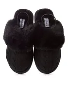 Memoi Cable Plush Slipper - MKS-0038