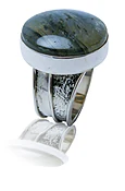Sterling Silver Ring with Round Labradorite