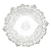 #14828 - Georgian Sterling Salver By John Richardson c1747 London