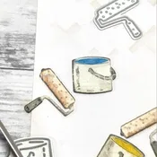 D240117 Roller and Paint Bucket