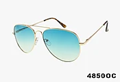 4850OC - Wholesale Spring Hinge Metal Tear Drop Aviator Ombre Sunglasses