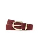 All Day Suede Belt Scarlet
