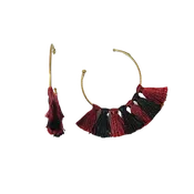 Carolina Gamecock Tassel Hoops - Garnet/Black
