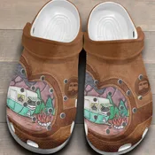 “Rustic Roamer” – Faux Leather Style Vintage Camper Crocs