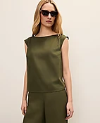 Boatneck Top in Linen Blend