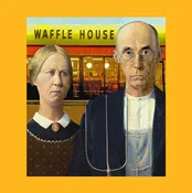 American Gothic Waffle House Print