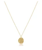 16" NECKLACE GOLD - INSPIRE SMALL GOLD DISC