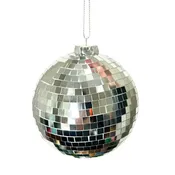 4 Inch Shiny Silver Mirror Ball Ornament XJ717526