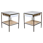 re: 392 bedside tables in white lacquer