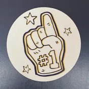 #1 Foam Finger Stephenville Sticker