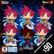 Pre-Order: Funko Pop! Chalice Exclusive: DBS: Super Saiyan God Goku  #2491 (6-Pop Guaranteed Chase Bundle) (PR)