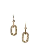 11 x 17MM Oval Clear Charm on 14KT Gold Filled Ear Wire